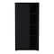 Tuhome Misuri Wardrobe Armoire with Double Door. Drawer. Metal Rods. and Open Shelves-Black CLW9089 - alternate 5